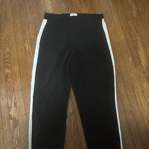 Babaton x Aritzia black & white side stripe pants/Size Medium